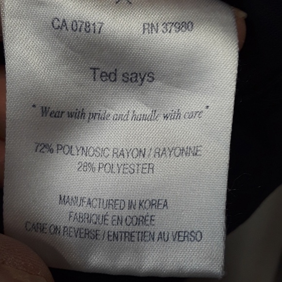 TED Baker Black Men's Long Sleeve Shirt Size 4 - Picture 7 of 8